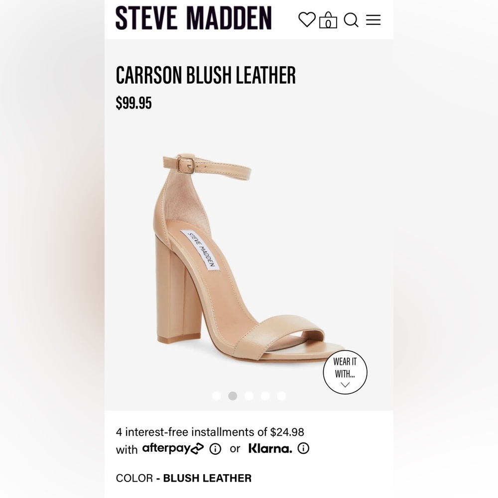 Steve Madden Carrson Block Heel Sandal - Size 8 - image 1